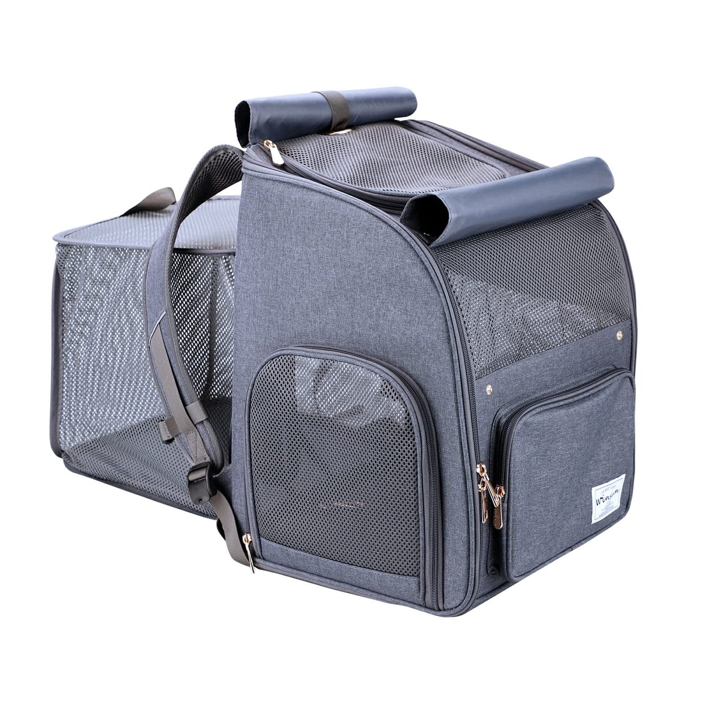 WINSUN　猫 リュック 犬 リュック ペットリュック 拡張 キャリーリュック 犬用りゅっく 中型犬 猫 キャリー リュック ペット 防災 自転車 避難 旅行 電車 猫キャリーバック 犬用リュック 小型犬 犬 キャリー リュック 折りたたみ