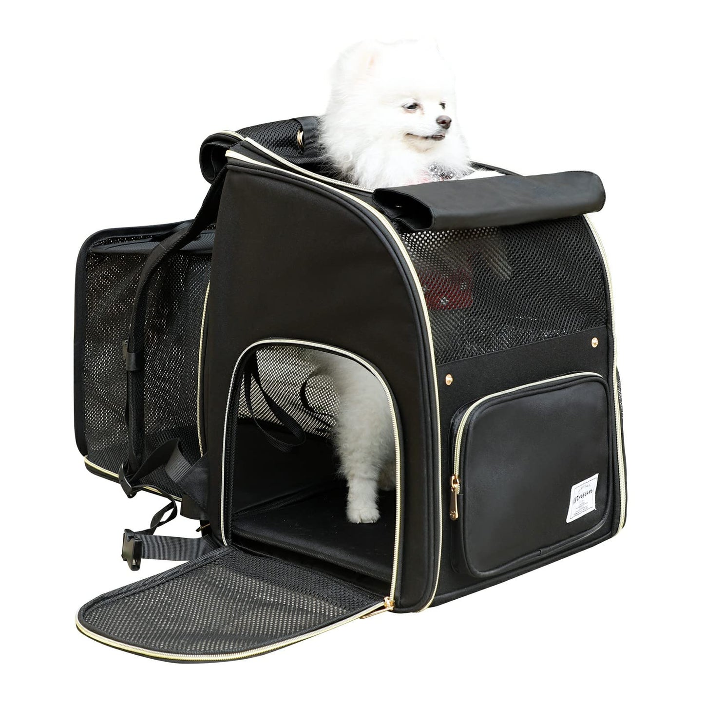 WINSUN　猫 リュック 犬 リュック ペットリュック 拡張 キャリーリュック 犬用りゅっく 中型犬 猫 キャリー リュック ペット 防災 自転車 避難 旅行 電車 猫キャリーバック 犬用リュック 小型犬 犬 キャリー リュック 折りたたみ