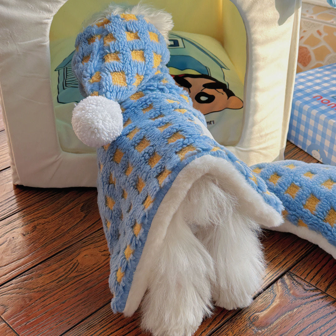 ペット用マント 防寒着 ブランケット 着る毛布 ペット毛布 犬 服 秋冬 暖かい 猫用品 両用ランケット  着脱簡単  犬猫用マット 洗える ポリエステル 袖なし