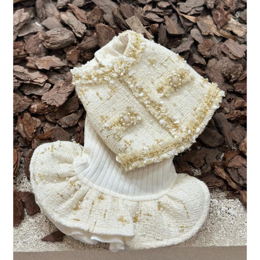 犬服 ドッグウェア ワンピース 防寒着 着脱簡単 ドレス 小型犬用 秋冬 モコモコ お洒落 ペット服 暖かい