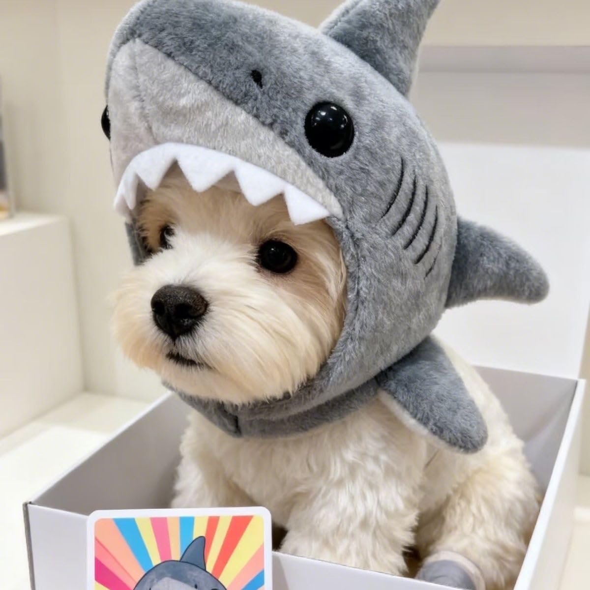 ペット用帽子 冬 暖かい 防寒着 シャーク 小型犬 中型犬 猫  コスプレ おしゃれ ペット冬 散歩 キャップ トイプードル ポメラニアン シュナウザー 対応