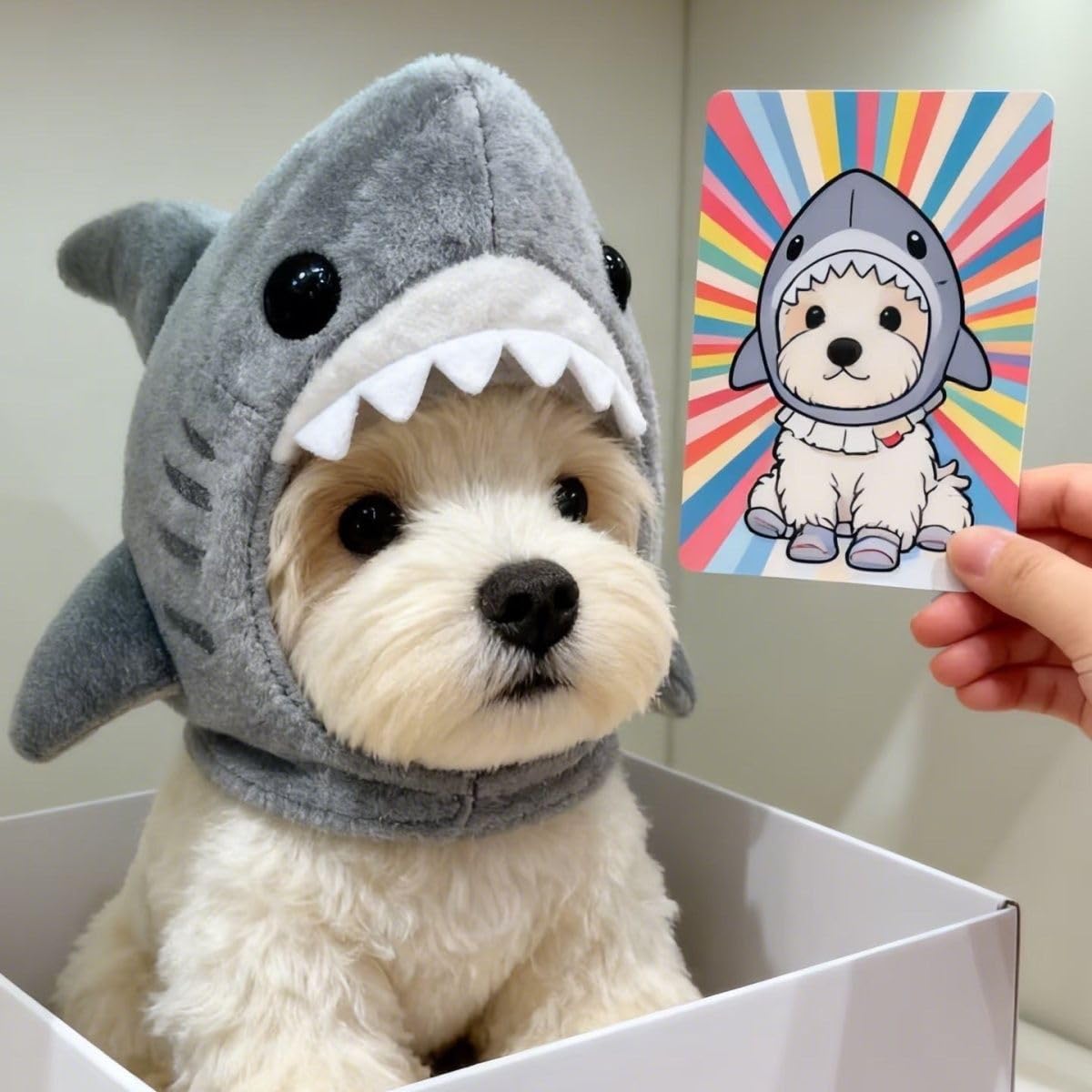 ペット用帽子 冬 暖かい 防寒着 シャーク 小型犬 中型犬 猫  コスプレ おしゃれ ペット冬 散歩 キャップ トイプードル ポメラニアン シュナウザー 対応